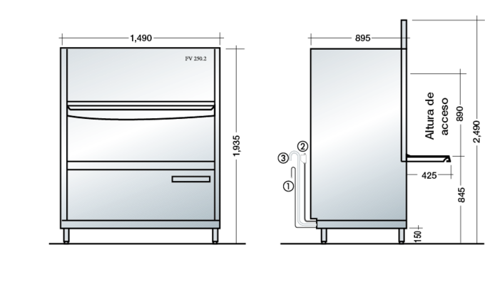 Dimensiones del FV 250.2